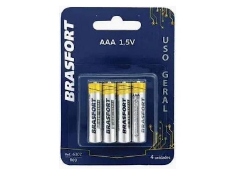 PILHA ALCALINA BRASFORT PALITO AAA C02
