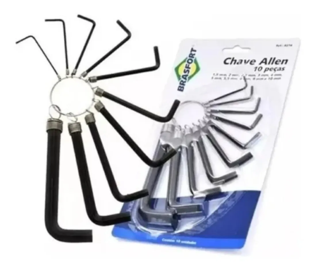CHAVE ALLEN BRASFORT 1.5A10 JOGO 10PC