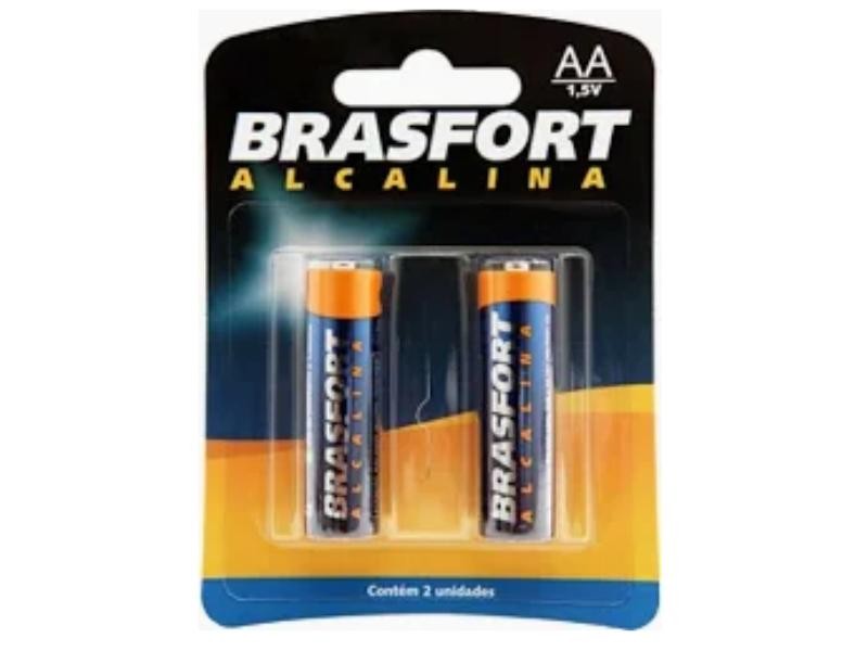 PILHA ALCALINA BRASFORT PEQUENA AA C02