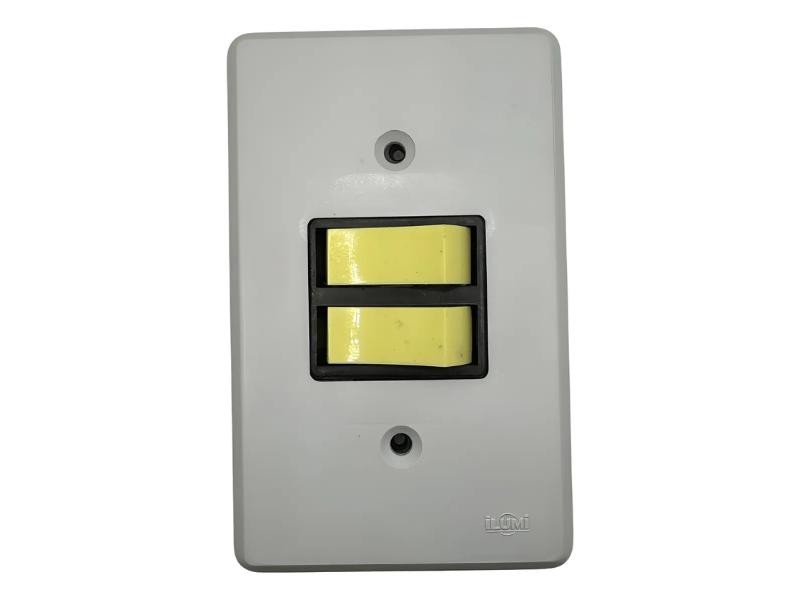 GRIS PLACA 4X2 2TECLAS