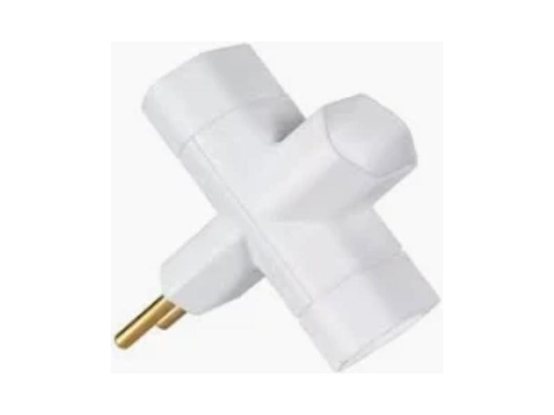 PINO ADAPTADOR MARGIRIUS BENJAMIN 2P+T BRANCO