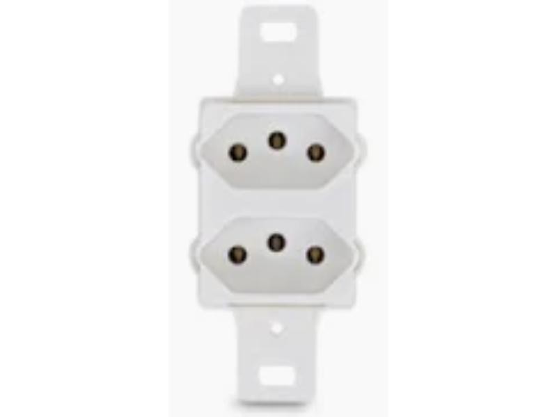 TOMADA BLUX DUPLA 10A BRANCA CONDULETE